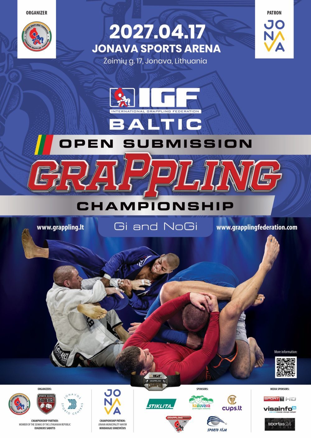 IGF Baltic Open Grappling Gi/NoGi Championship – poster