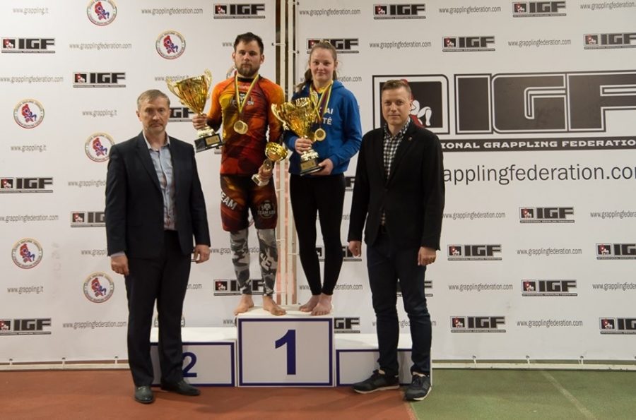 The debut of the grappling tournament in Panevėžys was marked by A.Vasiliauskaitė's record